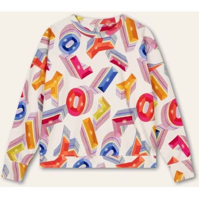 Oilily Hoppin Sweater- maat3XL Almond Oil