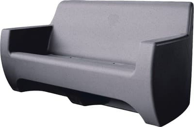 HappySofa Regenbank – 510 liter regenwateropslag + inclusief geïntegreerde pomp + aansluitset – 168 x 83 x 84 cm - kleur: Middelgrijs Graniet – regenton – watervanger – designbank - tuinbank