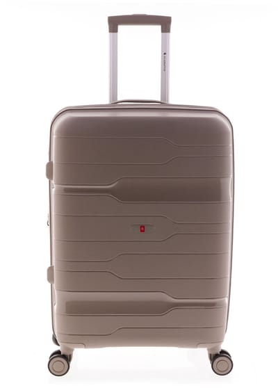 Gladiator Boxing Middelgrote Koffer 67 cm - 70/80 liter - Expandable - TSA slot - Beige