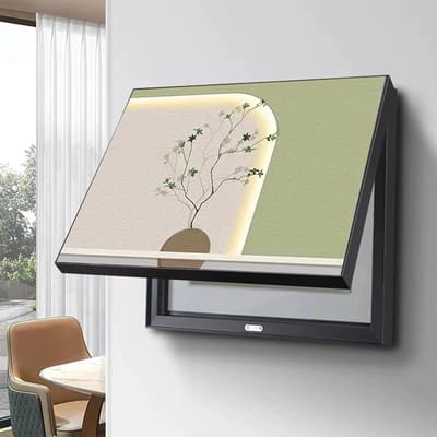 Zekeringkast Afdekking - Meterkast Decoratie - Wand Verfraaien - Flip-open Ontwerp - Past op de meeste kasten - Zwart