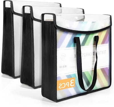Scrapbook Papier Organizer - Papier Folio - Papier Opslaan - Uitbreidbaar Vak - 3 Pack - Zwart