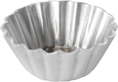 Taartvormen - Pasteivormen Mini - Mini Taarten Bakken - Natuurlijk Aluminium - 20 stuks - Zilver