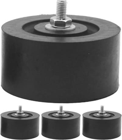 Anti-vibratiepads Airco - Isolator Rubber - Apparaat Stabiliseren - Verhoogde Luchtstroom - 4 stuks - Zwart
