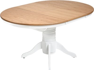 AKRON - Uitschuifbare eettafel - Lichtbruin - 106/150 cm - Rubberhout