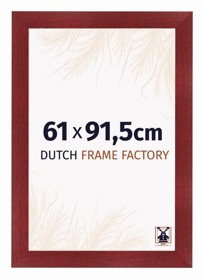 Fotolijst 61x91,5 cm - MDF - Wijnrood Geveegd - Praag