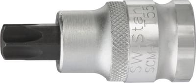 SW-Stahl 05247SB schroevendraaierbit, 1/2 I T-profiel I T55 x 53mm I schroevendraaierbit voor Torx I zeskantinzet