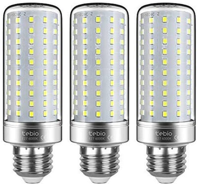 E27 25W Maïs LED Lampen - 3 Stuks, Koudwit 6000K, 2500 Lumen, Niet Dimbaar