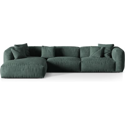 3-zits hoekbank Martina links velvet | Micadoni
