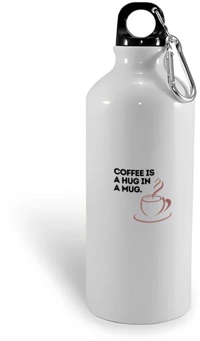 Hacebo® - coffee is a hug in a mug waterfles - Koffie - koffie drinkers/liefhebbers - verjaardagscadeau - cadeau - kado - geschenk - verjaardag - collega's - water fles - 400ML