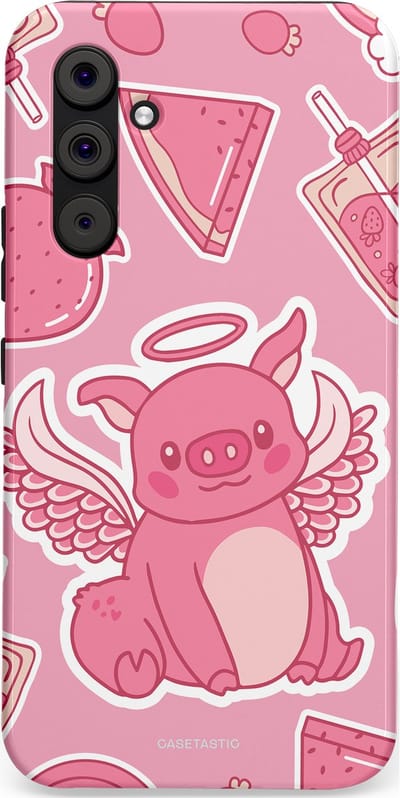 Casetastic Hoesje Geschikt voor Samsung A54 (5G) - Stijlvolle Beschermende Duo-layer Case - Varken vleugels