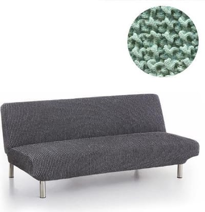Belmarti® Bankhoes Milos Click Clack slaapbank 160cm tot 210cm breed - Mint - Premium elastische stof - Ademend en antistatisch - voor ultiem zit- en slaapcomfort