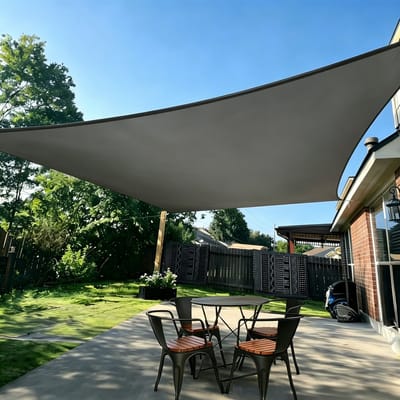 Waterdichte Zonneschaduwdoek 2x3m – UV-bescherming 90% – 3500 mm Waterkolom – Met RVS D-Ringen – Voor Tuin, Terras, Balkon & Patio - 2x3m -Donkergrijs - 1 Stuk