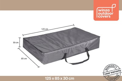 Winza Outdoor Covers Premium - Kussentas voor Palletkussens - 125x85x30cm - Antraciet - Waterdicht PP Textiel - UV-bestendig - 2 Jaar Garantie