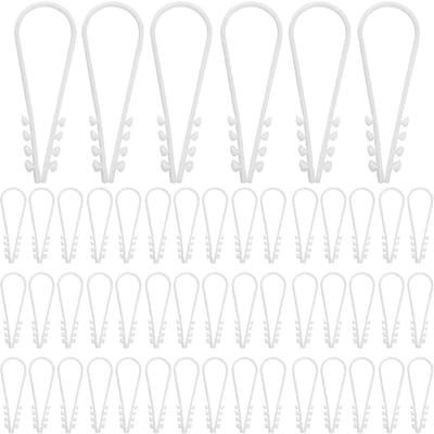 Dailygoods- Lusklemmen 100 Stuks - U-vormige Nylon Pluggen - Kabelbevestiging - Steekklemmen - Spanbereik 6-20 mm - Brandvertragend