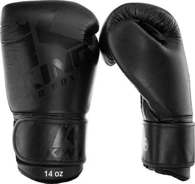 King Pro Boxing Bokshandschoenen Black on Black KPB/BG 8 - 10 OZ