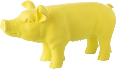 J-Line figuur Varken Buiten - kunststof - geel