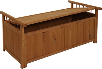 Opbergkist MCW-O13, tuinkist kussenkist, dennenhout MVG 53x108x60cm ~ natuur