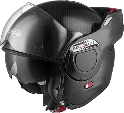BEON B707 Stratos Motorhelm - Carbon - L - Systeemhelm met Zonnevizier - 180º Verstelbare integraalhelm - Jethelm