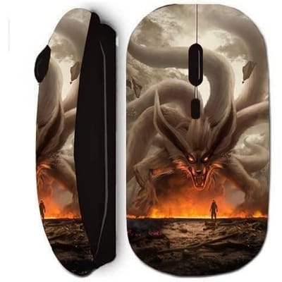 Souris sans fil - Maniacase - Naruto Kurama - Noir - Livrée avec récepteur USB - Technologie sans fil