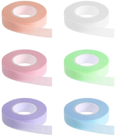 6 Rollen Micropore Tape voor Wimperextensions, Ademend Wimperband, Hypoallergene Wimperaccessoires, 9M per Rol