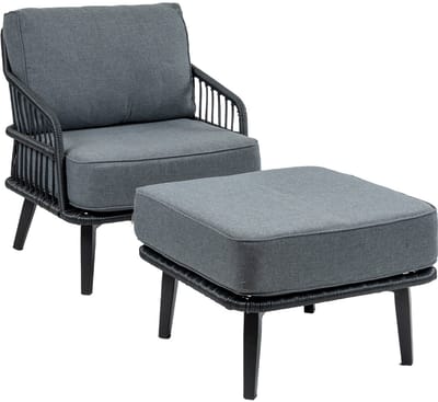 Isabel Loungestoel | Black + Isabel Hocker Black