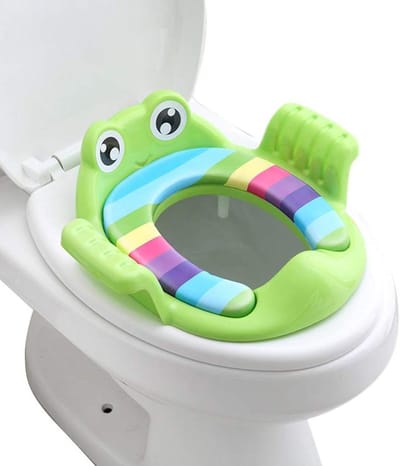 Potty Training Seat - Toilet Trainer - Zelfstandig Zitten - Verstelbare Voetsteun - 38 x 35 x 8 cm - Blauw