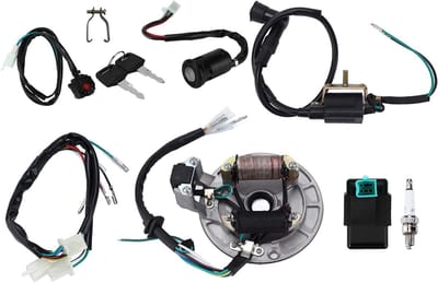Cdi Box Bougierevisieset - Elektra Statorspoelset Quad Kabelboom voor 50cc - 140cc Kick Start Dirt Pit Bike ATV Accessoires