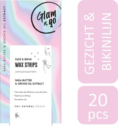 Glam & Go Wax Strips Bikini & Face - 20 stuks