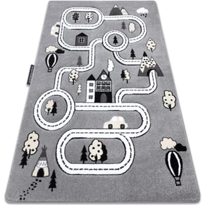 Kleden Rugsx Tapijt PETIT TOWN STAD STRAAT grijskleuring 120x170 cm