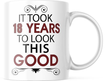 Grappige 18e Verjaardag Koffiemok Cadeau | Het Duurde 18 Jaar Mok | 330ml Keramische Beker voor Man en Vrouw