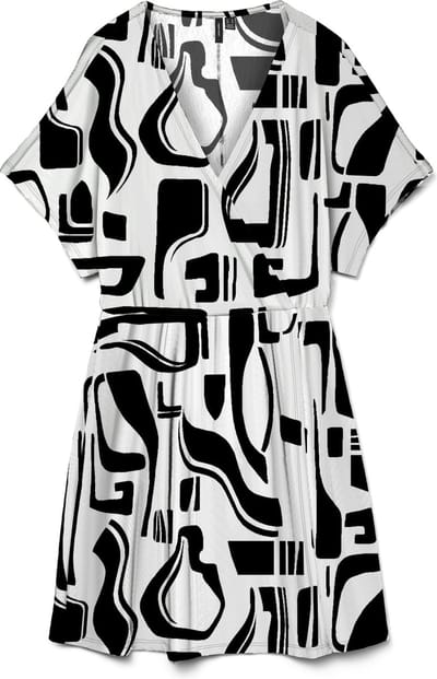 VERO MODA - VMMERVE SS SHORT WRAP DRESS JRS SB2 - Dames - Maxi jurken