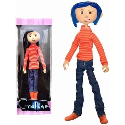 Coraline Verzamelpop Regenjas Versie NECA | Op Voorraad Direct Verzonden Kerst- & Feestcadeau Decor De Geheime Deur Cora grijze kleur