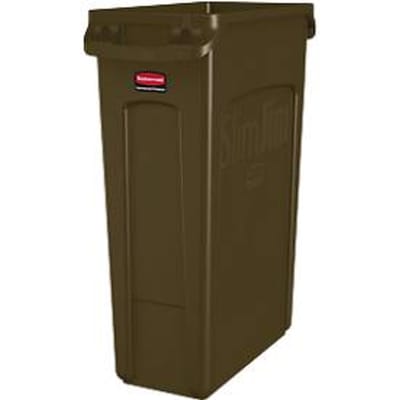 Slim Jim® afvalbak, 87 liter, bruin