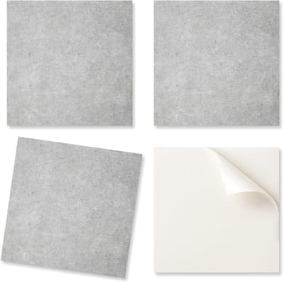 Zelfklevende vinyl wandtegels voor wanddecoratie, ruwe betontextuur, 20x20x20 cm