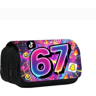 zes zeven 67 Etui voor Jongens Meisjes Beste Cadeau School Pennen Etui voor Student Grote Opbergruimte Studenten School Cadeau Potlooddoos