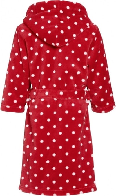 Playshoes badjas - ochtendjas - rood met witte stippen print - voor kinderen - jongens - meisjes 110/116