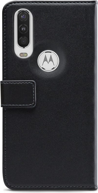 Mobilize Telefoonhoesje geschikt voor Motorola One Action Hoesje | Mobilize Classic Gelly Wallet Bookcase Portemonnee | Pasjeshouder voor 2 Pasjes | Telefoonhoesje voor Pinpas / OV Kaart / Rijbewijs - Zwart