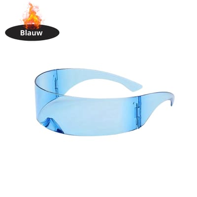 Bovista - Festival Bril - Rave - Space - Techno - Freaky Glasses - Heren - Dames - Zonnebril - Blauw
