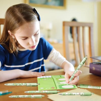 Complete Set met Kikker Stationery - 550 Bladen Kikker Plaknotities, 6 Kikker Gelpennen, Schattige Kantoorbenodigdheden voor School en Cadeaus voor Kinderen