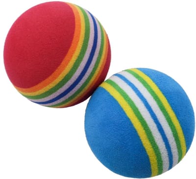 Dailygoods- Oefengolfballen 2 stuks - Zachte Schuimtrainingsballen - Veilig voor Binnen/Buiten - EVA-Materiaal - 4,2 cm - Lichtgewicht 3 gram - Golfballen