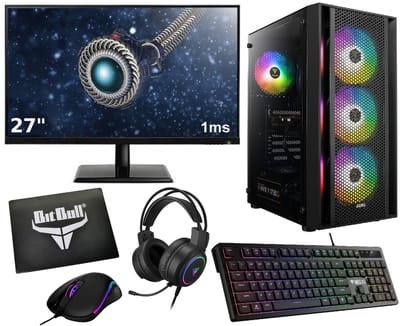Complete Ryzen 5 Budget Game PC Setup met 24" Gaming Monitor, -Headset, Toetsenbord en -Muis - 1TB SSD - 16GB RAM - Win11 PRO