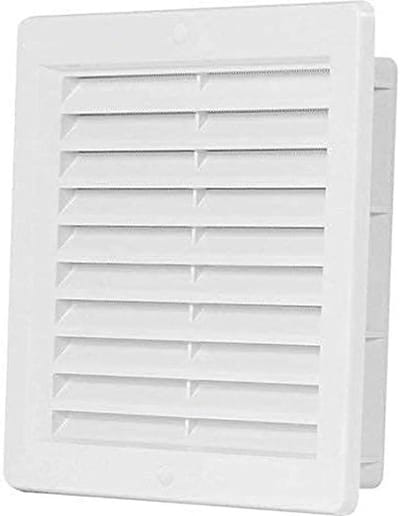 Ventilatierooster Afvoerrooster - Rooster met Insectenwering - Ventilatie Binnen Buiten - Hoge UV Bestendigheid - 150 x 200 mm - Wit