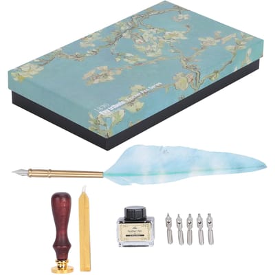 Verenpen Doopkunst Kalligrafie Retro Vintage Schrijfvogel Cadeaubox Kit met Lakzegel Gereedschap Type 3