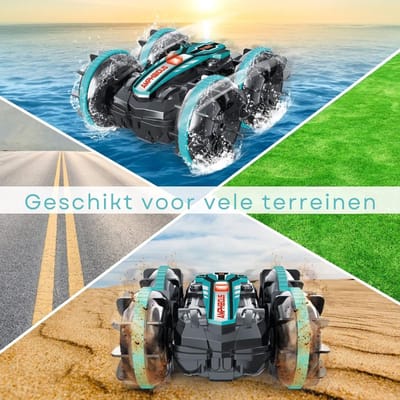 Bestuurbare Boot - Afstandsbestuurbare Boot - Bestuurbare Auto voor Buiten – voor Jongens en Meisjes – Off Road – Groot Bereik – RV Voertuig