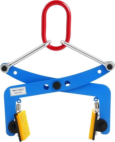 Stoeprandtang - Steenheffer - Zware stenen tillen - Robuuste staalconstructie - 10-30 cm opening - Blauw Geel Zwart Rood