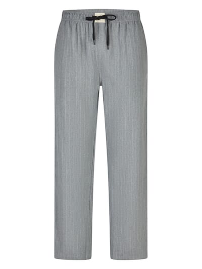 Phil & Co Lange Heren Pyjama Set Met Flanellen Pyjamabroek Grijs - Maat M