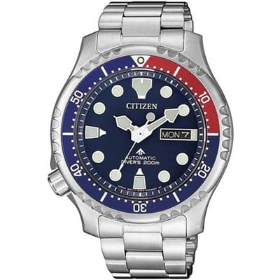 CITIZEN Promaster Serie Duiken Marine Automatisch Stalen Band Herenhorloge Blauwe Wijzerplaat NY0086-83L blauw