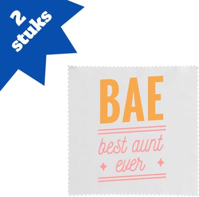 Akyol - beste tante ever brillendoekjes - Tante - uw tante - liefste tante - verjaardag - cadeau - kado - bedankje - 17,8 bij 17,8 cm - 2 stuks