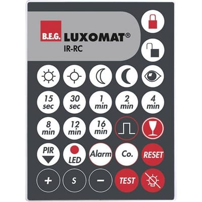 B.E.G. Brück 92000 Afstandsbediening voor bewegingsmelder Wand Meerdere kleuren Continumodus, Vakantiemodus