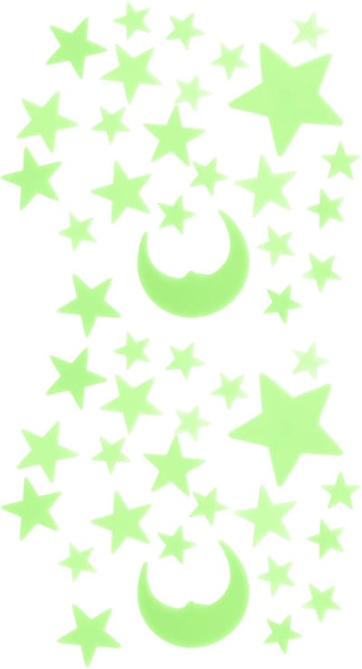 Home Deco Kids Glow in the dark Heelal - 48x stuks - groen - kunststof - kinderkamer - decoratie
